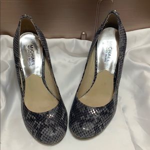 Snake print comfy heels that have been LOVED!